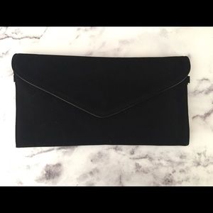 Black Clutch w/Detachable Wrist&Shoulder Strap